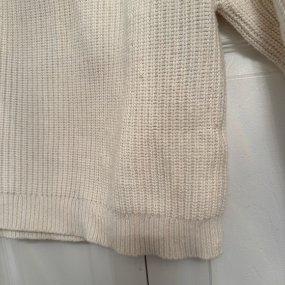 Sezane Cream Knit Sweater with Button Accents - Picture 4 of 5